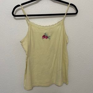 Strawberry embroidered cami